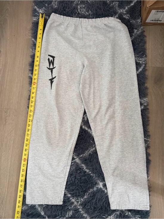 Jerzees Other - Jerzees Light Gray Kids Sweatpants with Black Logo